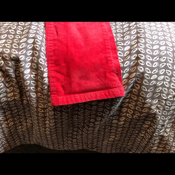 J Crew Red Corduroy Boot Cut Pants - Picture 2 of 4